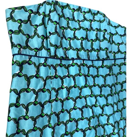 Lilly‎ Pulitzer Bowen Cameo White Macrame Me Print Strapless Dress Size 8 - Picture 8 of 10